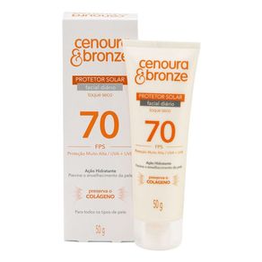 Protetor Solar Facial Diário Cenoura e Bronze FPS70 50g