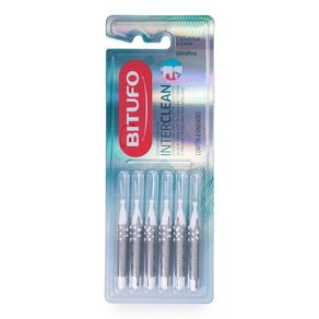 Escova Interdental Bitufo Interclean Ultrafina Cilíndrica 2mm 6 unidades
