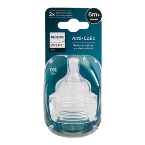 Bico de Mamadeira Philips Avent Anti-Colic 6M+ 2 Unidades