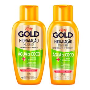 Kit Shampoo Niely Gold Água De Coco 275ml + Condicionador Água De Coco 175ml