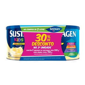Kit Complemento Alimentar Infantil Sustagen Kids Sabor Baunilha 2 Unidades 350g