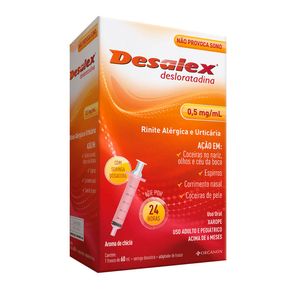 Desalex 0,5mg/ml Xarope Sabor Chiclé 60ml + Seringa Dosadora