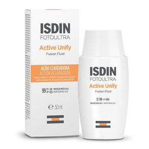 Protetor Solar e Clareador Facial Isdin Active Unify Sem Cor FPS99 Fusion Fluid 50ml