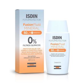 Protetor Solar Facial Isdin Fotoprotector Fusion Fluid Mineral FPS50 50ml