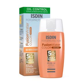 Protetor Solar Facial Isdin Fotoprotector Fusion Water FPS50 Cor Escura 50ml