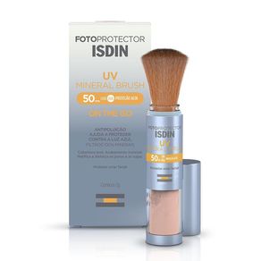 Protetor Solar Facial em Pó Isdin Fotoprotector UV Brush Mineral FPS50 2g