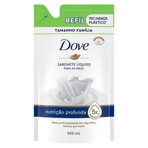 Refil Sabonete Líquido Para Mãos Dove Nutrição Profunda 500ml