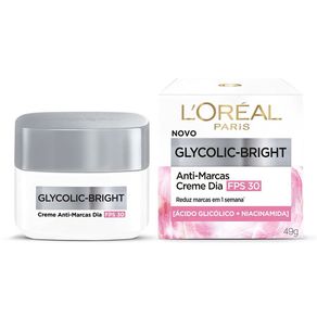Creme Diurno Anti-Marcas L'Oreal Paris Glycolic Brigth FPS30 49g