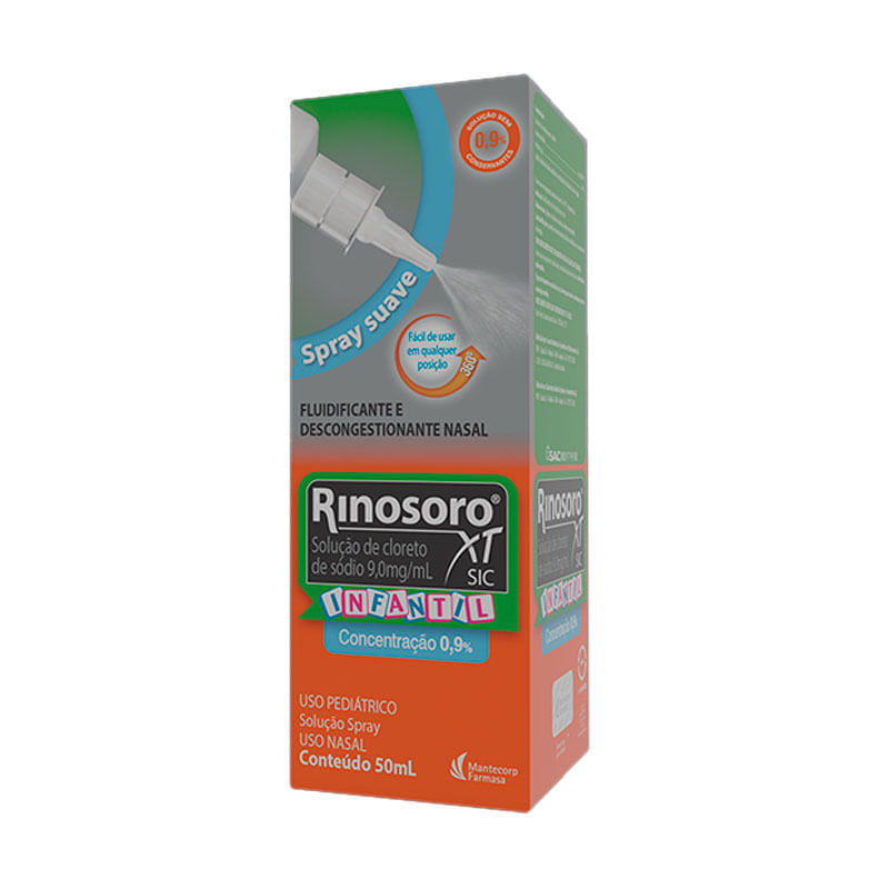 Rinosoro XT Infantil 9,0mg/ml Solução Spray Nasal 50ml