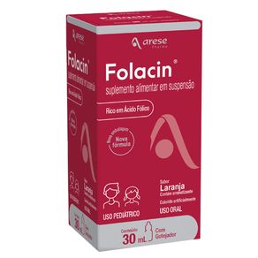 Suplemento Alimentar Folacin Suspensão Oral Gotas Sabor Laranja 30ml