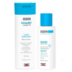 Kit Loção Hidratante Isdin Ureadin 10 200ml + Gel de Banho Hidratante Isdin Ureadin Bath 100ml