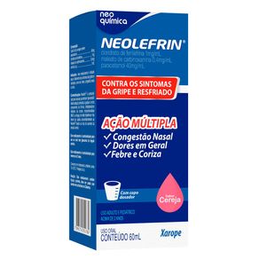 Antigripal Neolefrin Xarope Sabor Cereja 60ml + Copo Dosador