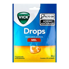 Pastilhas Vick Drops Sabor Mel 20 Unidades