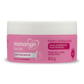 Gel Creme Hidratante Monange Facial Hidra Antissinais 80g