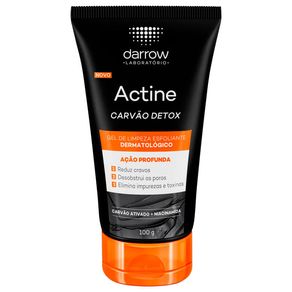 Gel de Limpeza Esfoliante Darrow Actine Carvão Detox 100g