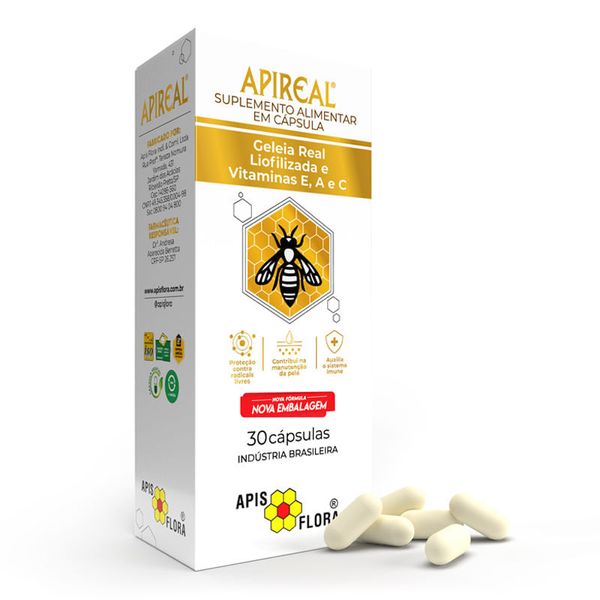 Suplemento Alimentar Apireal Apis Flora 30 Cápsulas