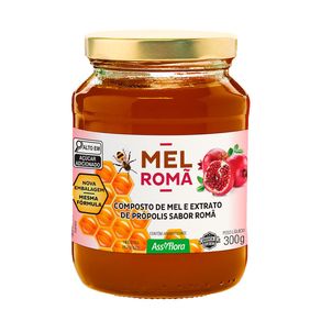 Composto de Mel Assiflora Sabor Extrato de Própolis, Mel e Romã 300g