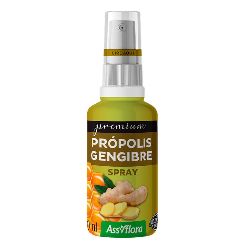 Spray de Própolis Premium Assiflora Sabor Gengibre 30ml