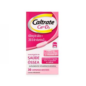 Suplemento Vitamínico Caltrate Ca+D3 600mg+200UI 30 Comprimidos Revestidos