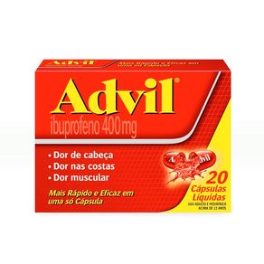 Advil 400mg 20 Cápsulas Líquidas