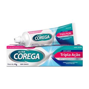 Creme Fixador de Dentadura Ultra Corega Tripla Ação Sem Sabor 40g