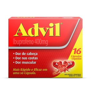 Advil 400mg 16 Cápsulas Líquidas