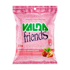 Pastilhas Valda Friends Sem Açúcar Sabor Morango 25g