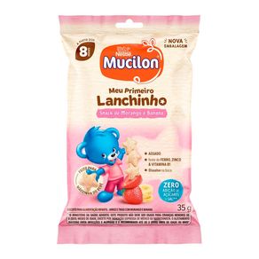 Snack Mucilon Meu Primeiro Lanchinho Sabor Morango e Banana 35g
