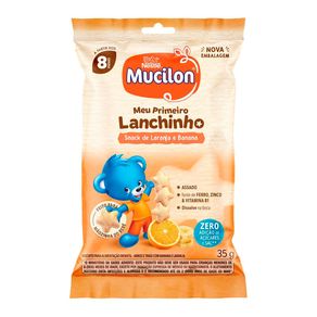 Snack Mucilon Meu Primeiro Lanchinho Sabor Laranja e Banana 35g