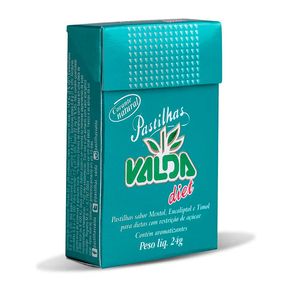 Pastilhas Valda Diet Sabor Mentol, Eucaliptol e Timol Sem Açúcar 24g