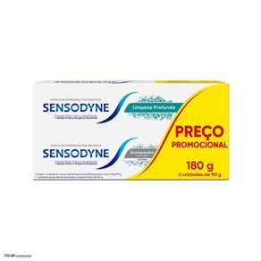 Kit Gel Dental Sensodyne Limpeza Profunda 90g + Branqueador Extra Fresh 90g
