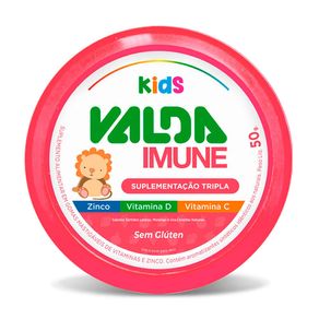 Suplemento Alimentar Valda Imune Kids Sabor Laranja, Morango, Uva 50g