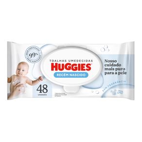 Lenços Umedecidos Huggies Recém-Nascido Sem Fragrância 48 Unidades