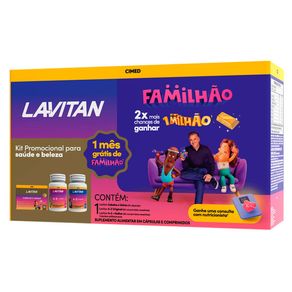 Kit Lavitan Familhão Cabelos e Unhas 30 Cápsulas + A-Z Mulher 60 Comprimidos + A-Z Original 60 Comprimidos
