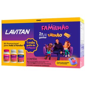 Kit Lavitan Familhão Infantil 60 Comprimidos + A-Z Mulher 60 Comprimidos + A-Z Original 60 Comprimidos