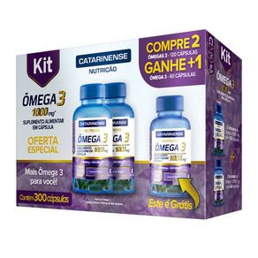 Kit Suplemento Alimentar Ômega 3 Catarinense 300 Cápsulas