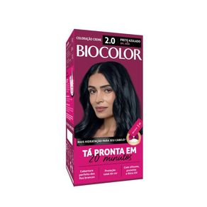 Tinta de Cabelo Biocolor Mini Kit Preto Azulado Em Alta 2.0