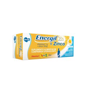 Suplemento Alimentar Energil ZN Vitamina C 1g + Zinco 10mg 10 Comprimidos Efervescentes