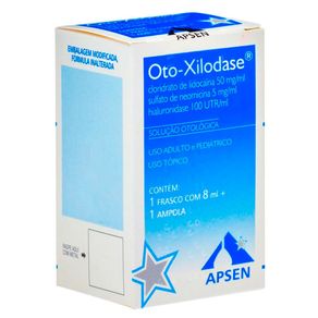 Oto Xilodase 100 UTR/ml Solução Otológica Frasco 8ml + 1 Ampola