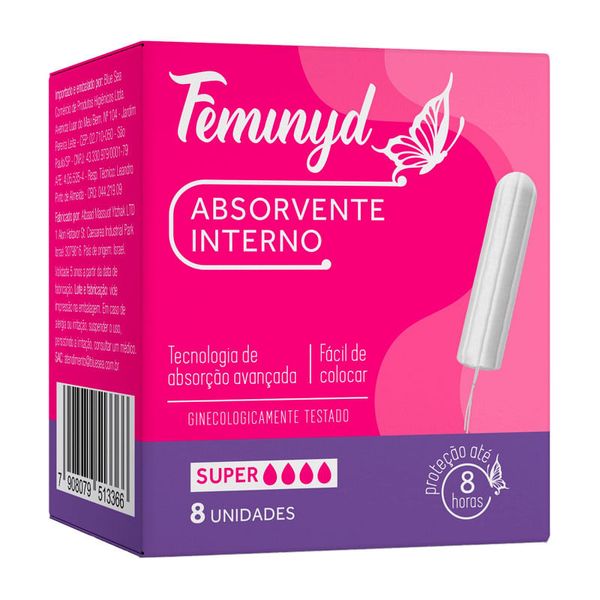 Absorvente Interno Feminyd Super 8 Unidades