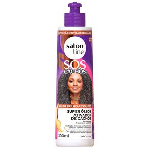 Ativador de Cachos Salon Line S.O.S Cachos Super Óleos Nutrição Extraordinária 300ml