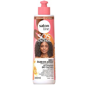 Ativador de Cachos Salon Line S.O.S Cachos Reparação & Força Mel e Óleo de Argan 300ml