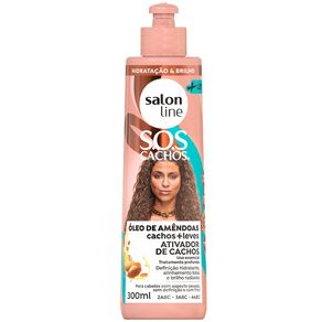 Ativador de Cachos Salon Line S.O.S Cachos +Leves Hidratação & Brilho Óleo de Amêndoas 300ml