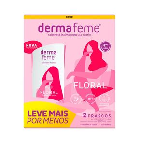 Kit Sabonete Líquido Íntimo Dermafeme Floral 2 Unidades 200ml Cada