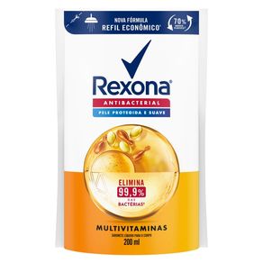 Refil Sabonete Líquido Rexona Antibacterial Multivitaminas 200ml