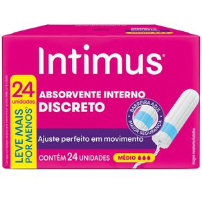 Absorvente Interno Intimus Discreto Médio 24 Unidades