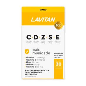 Suplemento Alimentar Lavitan CDZSE Mais Imunidade 30 Comprimidos Revestidos