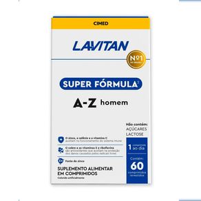 Suplemento Alimentar Lavitan Super Fórmula A-Z Homem 60 Comprimidos Revestidos
