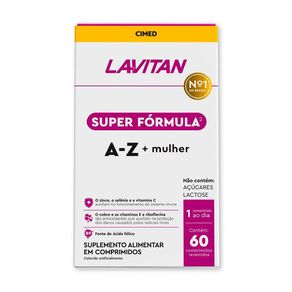 Suplemento Alimentar Lavitan Super Fórmula A-Z Mulher 60 Comprimidos Revestidos