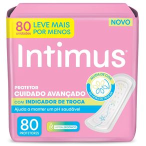 Protetor Diário Intimus com Indicador de Troca 80 Unidades